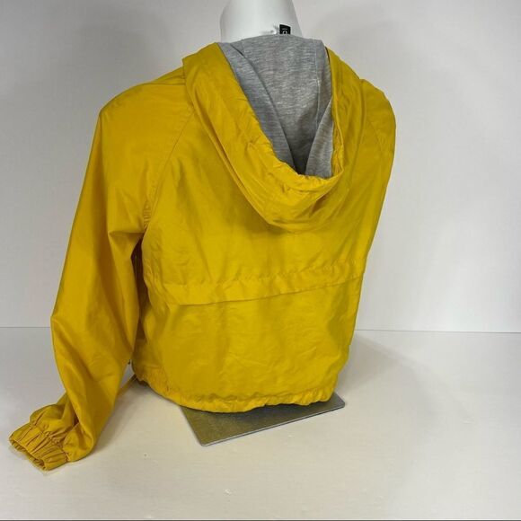 Divided Crop Windbreaker Lined Yellow Jacket XS - Picture 5 of 7